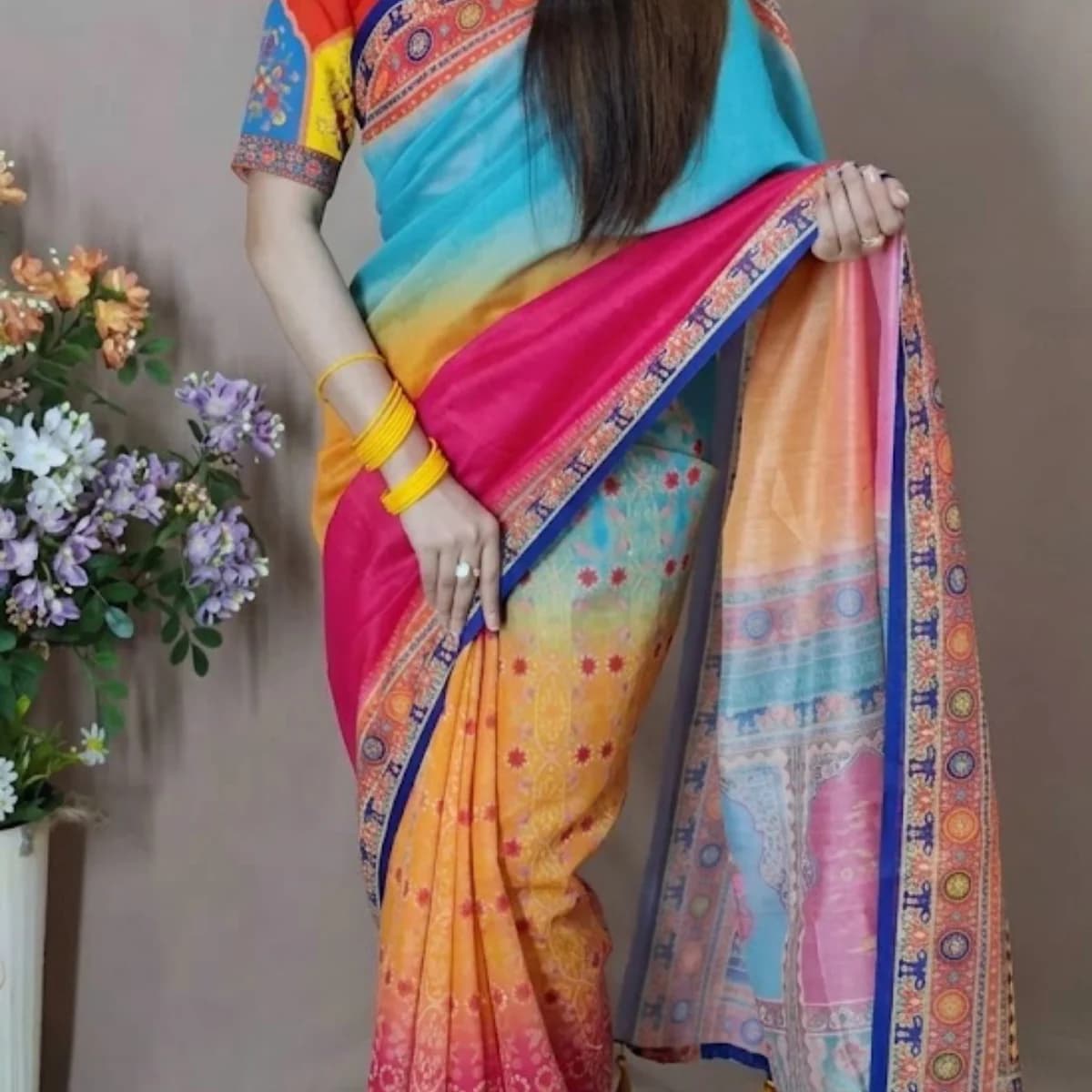 Half silk saree