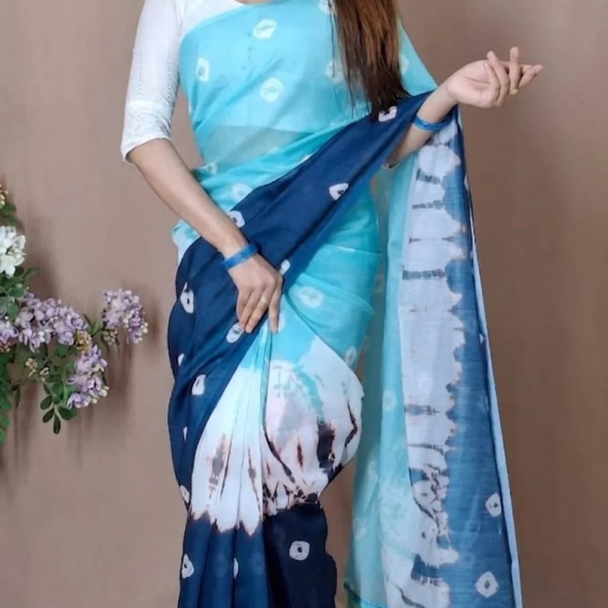 Half silk saree — view 5