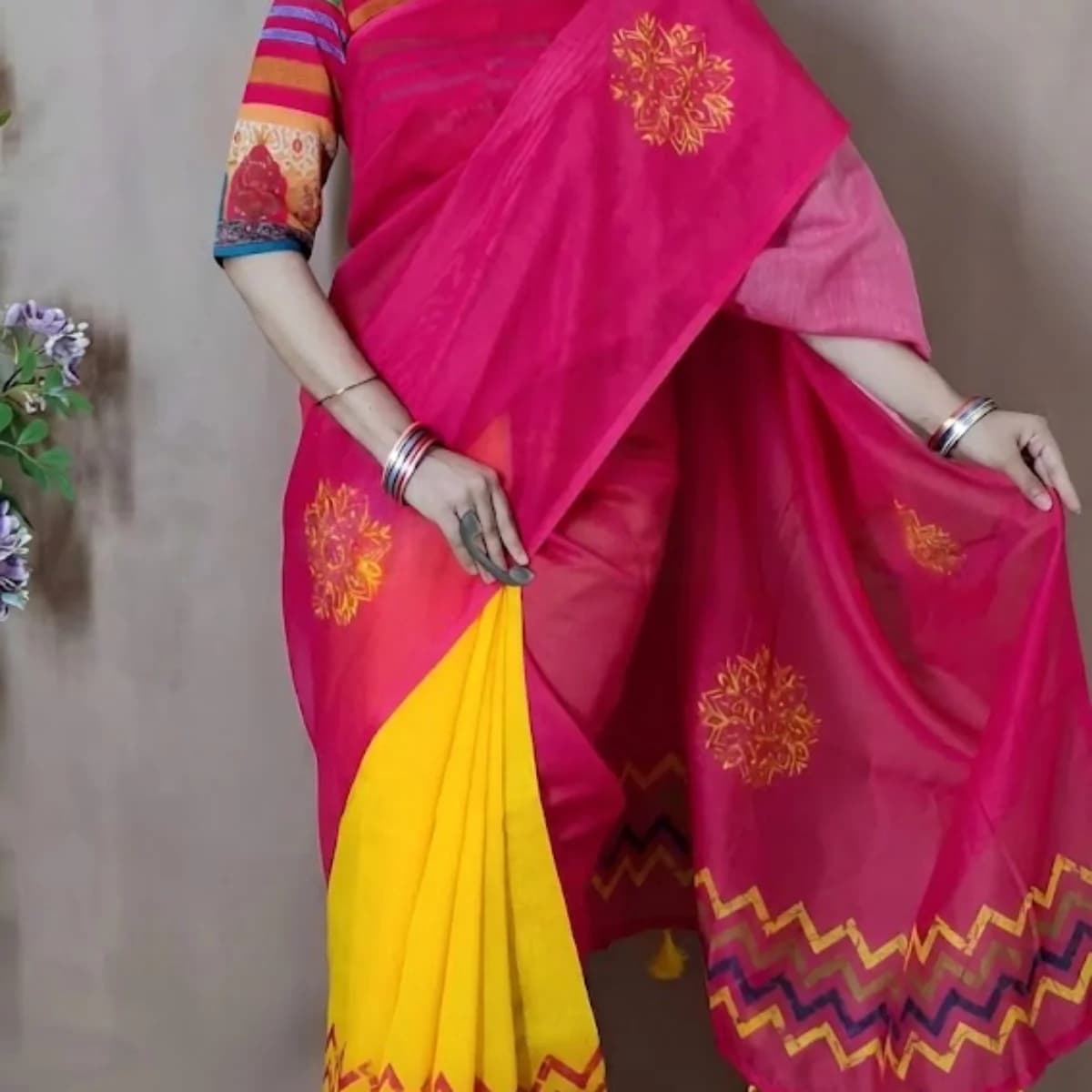 Half silk saree — view 6