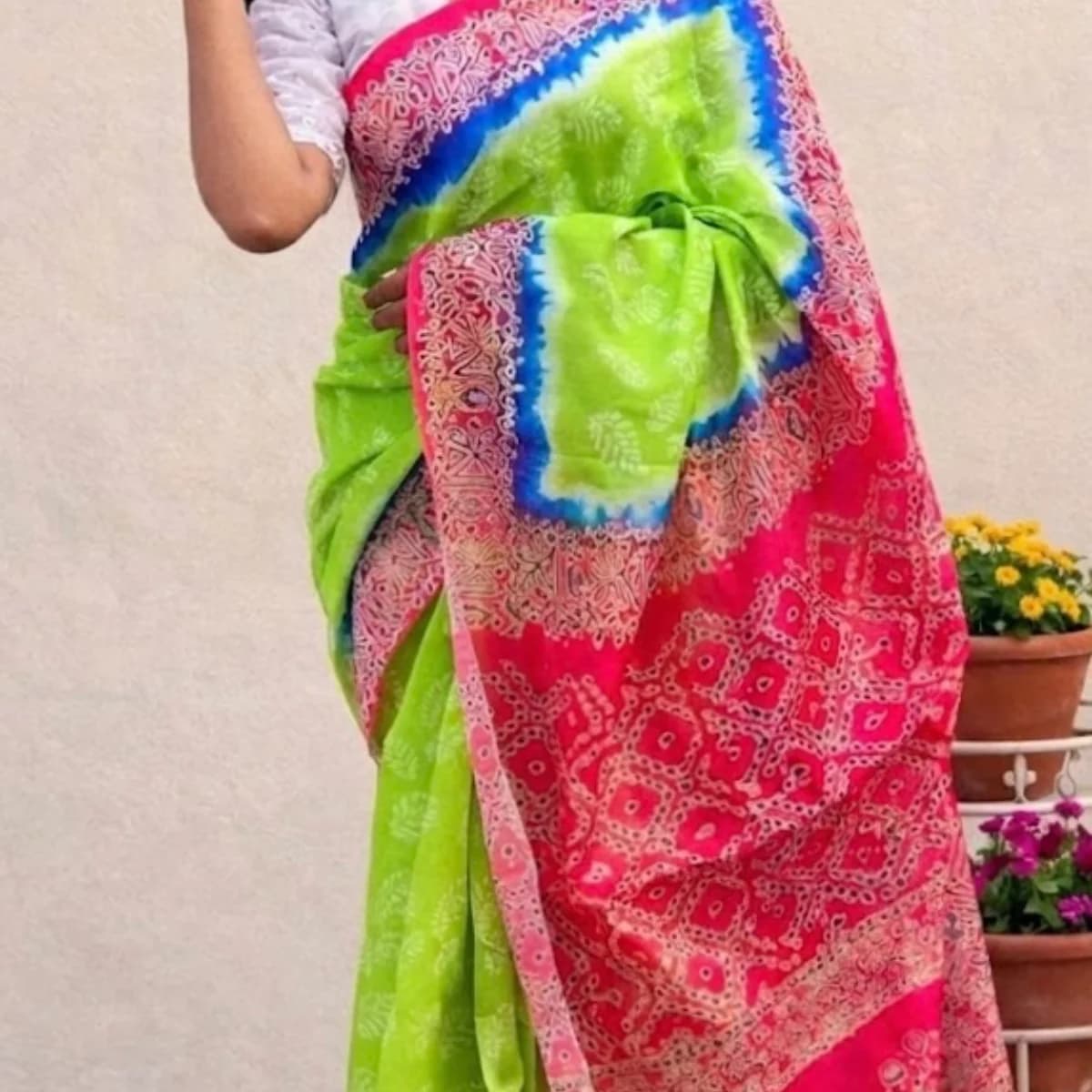 Half silk saree — view 3